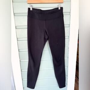 Athleta fleece lined leggings black warm cozy ski fall winter outdoor hiking S